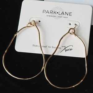 Park Lane "MOCHI" Pierced Earrings Yellow Gold Plate Statement Hoops NWT NIB